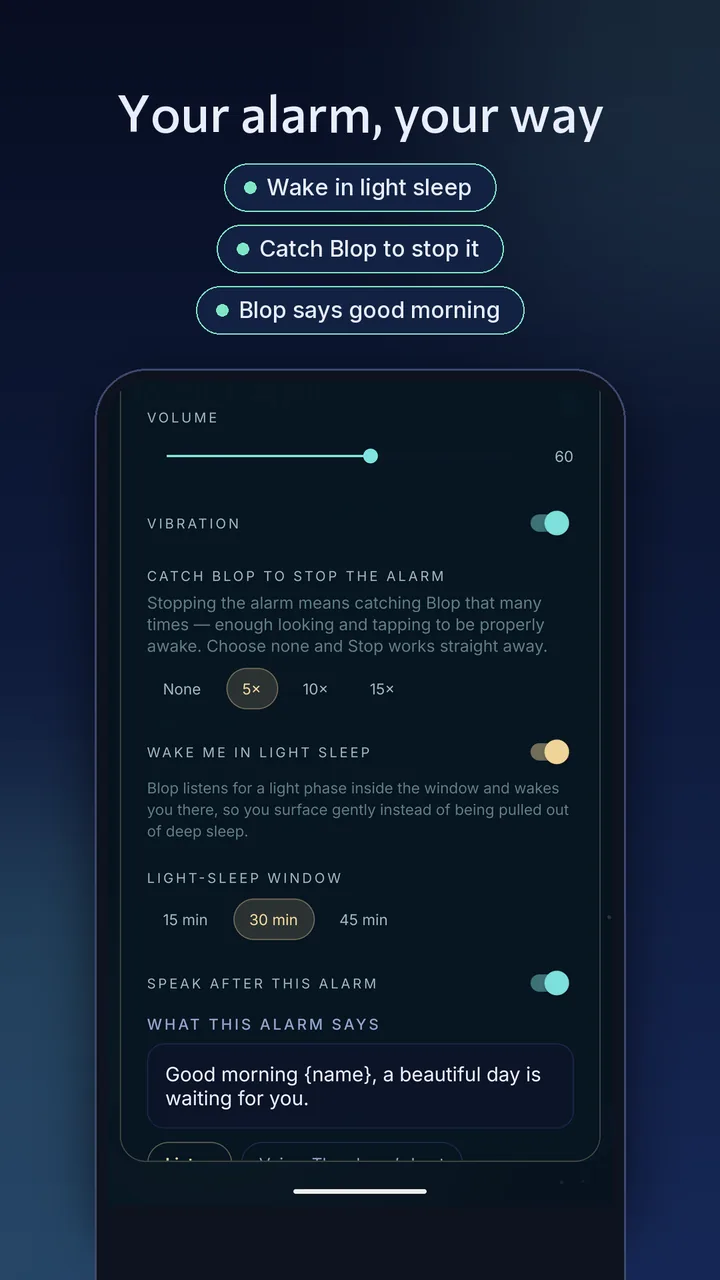 Your alarm, your way