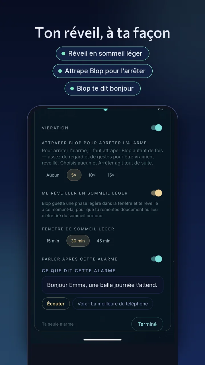 Ton réveil, à ta façon